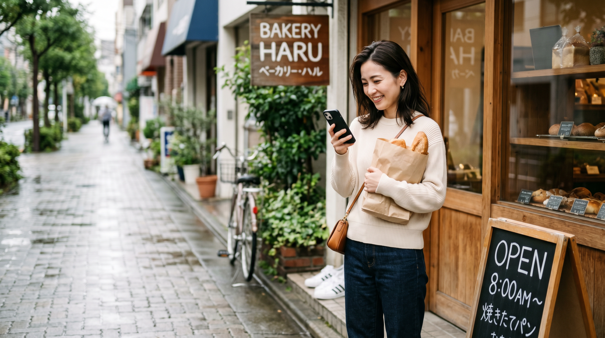週末の朝、いつもの道を少し変える。近くのおいしいパン屋を見つける散歩術